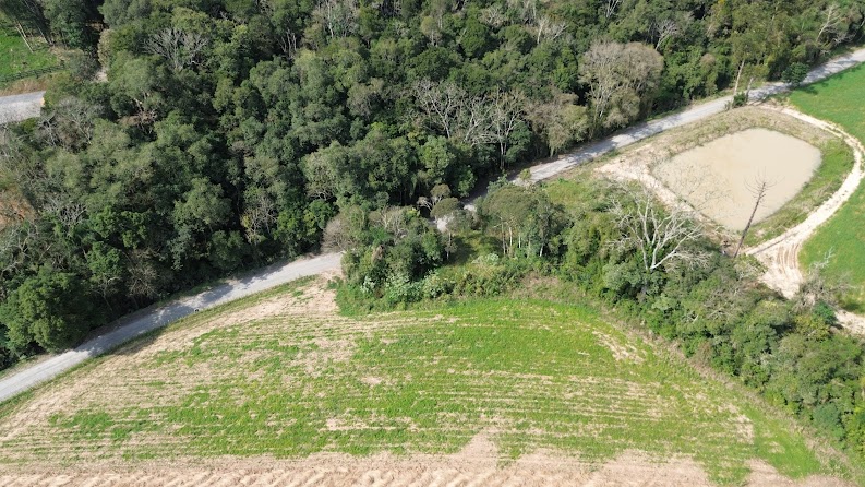 Paisagem rural do sítio no Rio Batalha, Ituporanga/SC